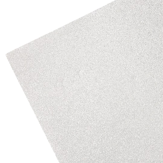 10 Sheets Silver Glitter Cardstock Paper - 8.5x11" 300gsm Single-Sided Sparkle For Crafts